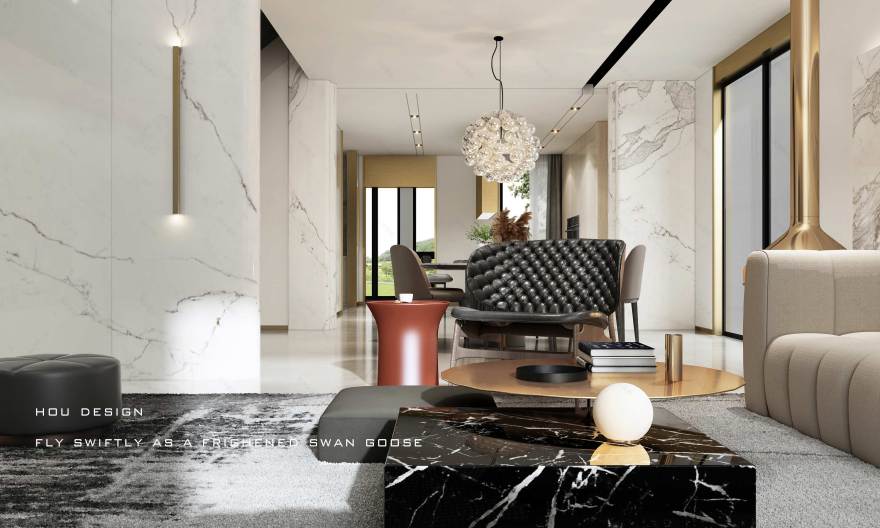 梦幻金线 | 侯·Design 团队打造的私宅空间-5