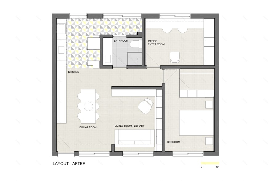巴西 Humaita 公寓 | 年轻夫妇的 70 平米多功能生活空间-23