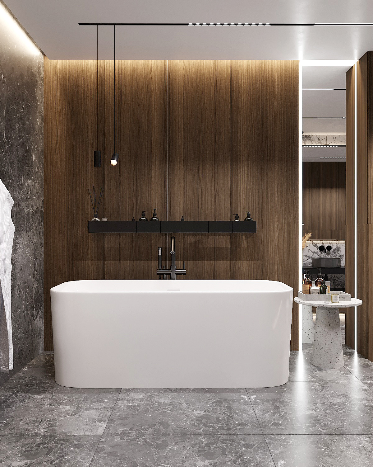 胡桃木+大理石，不一样的奢华质感！-22