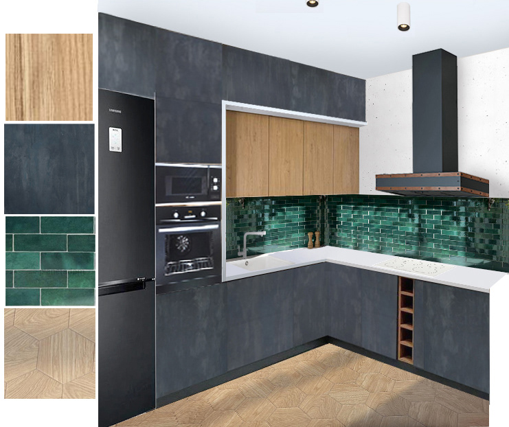 Studio 38 m2 / Дизайн-проект маленькой квартиры/коллажи-1