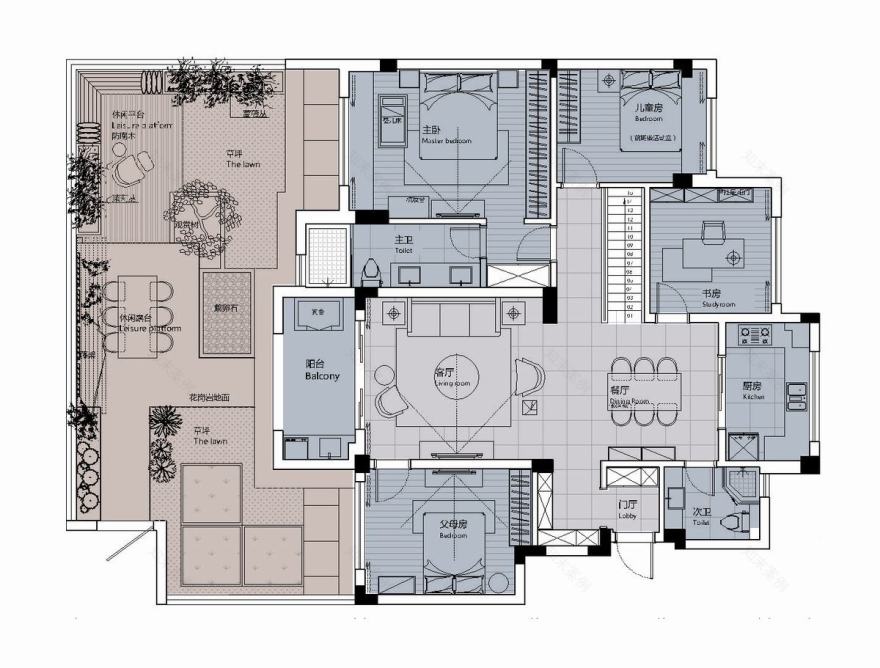 万科西庐 MCM 风格家居设计,处女座花艺师的完美之家-26
