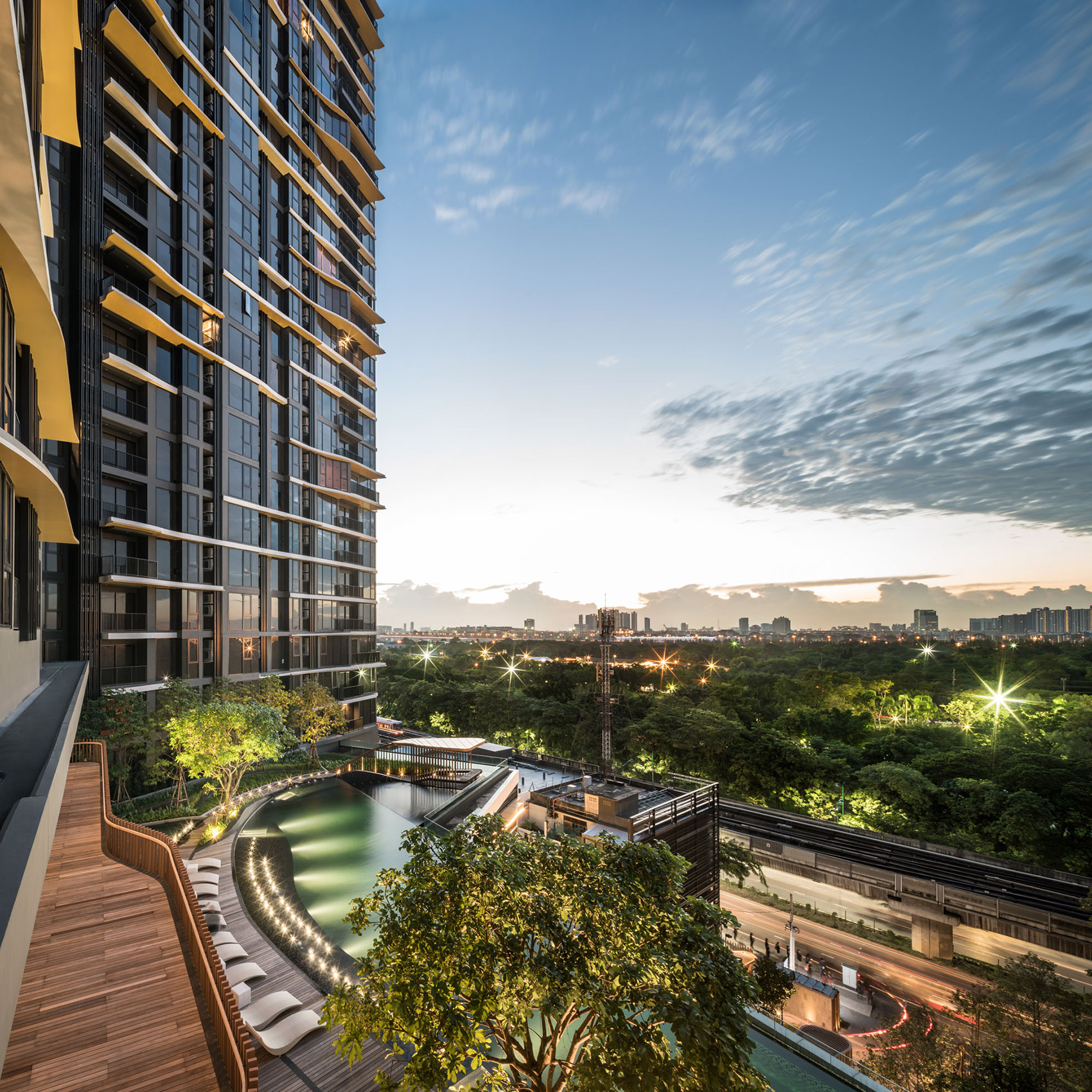 The Line Mochit高层住宅景观设计，曼谷/4个景观园区和6条主题步道打造舒适的生活环境-76