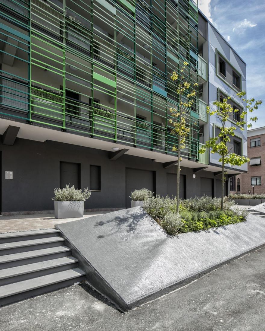 罗马绿色公寓建筑,创新社会住房与自然共生-4