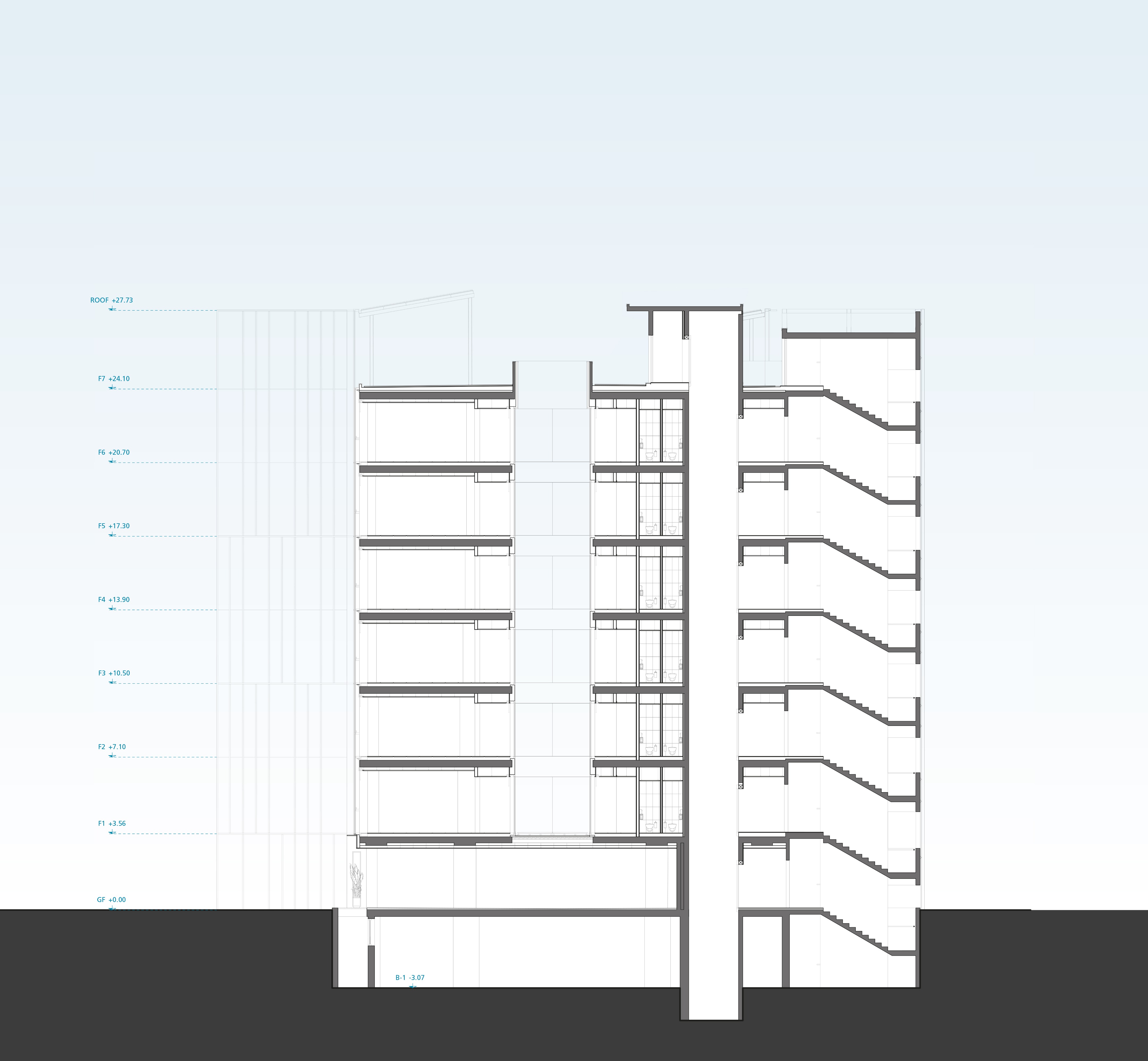 Engie 总部办公建筑 | 节能环保，室内外一体化的现代设计-20