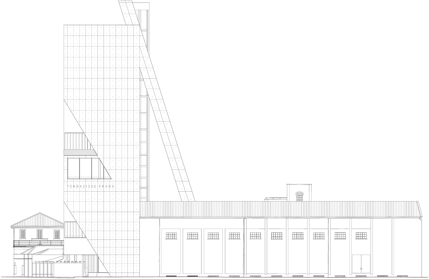 Prada基金会Torre大楼，米兰/为简单的体量赋予显著的空间差异性-69