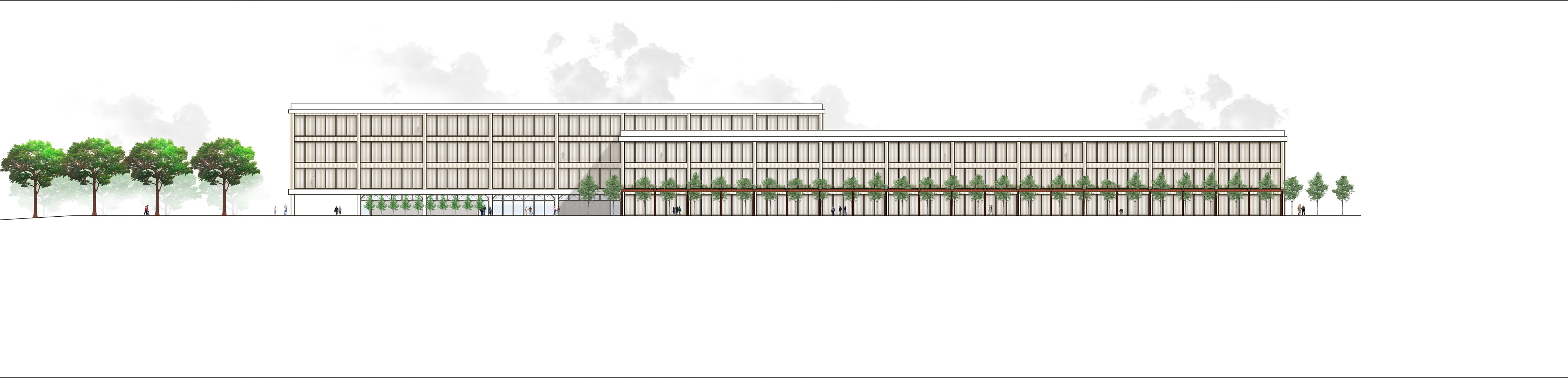 三庭院办公建筑 | 自然与城市的和谐交融-4