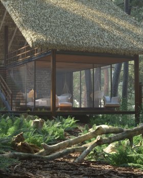 森林中的生态小屋——斯里兰卡的轻盈木质环保别墅