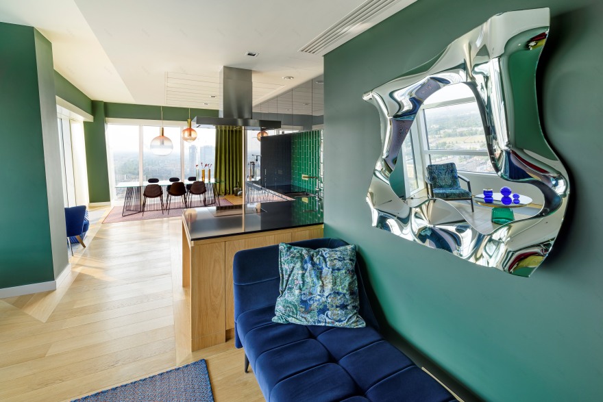 波兰华沙 ZŁOTA 44 绿色花卉公寓——现代、私密、舒适的设计典范-4