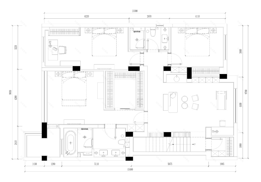 自然成诗 · 沈院室内设计打造 256㎡别墅诗意空间丨沈院室内设计工作室-21
