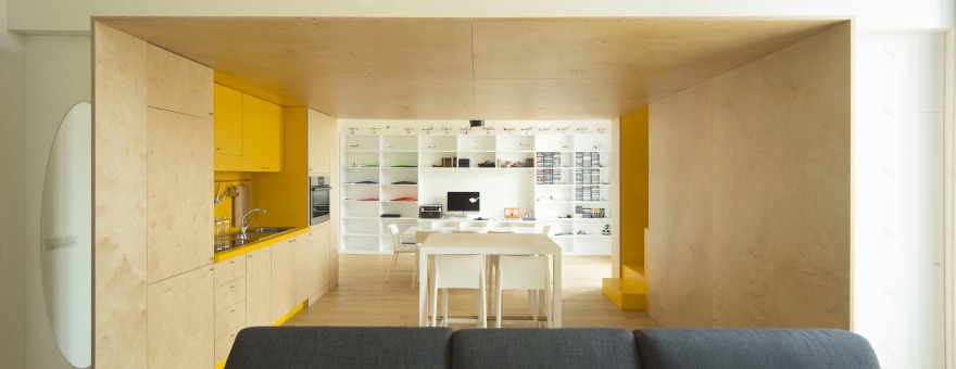 旋转木门创造空间魔法——FGV 公寓设计-0