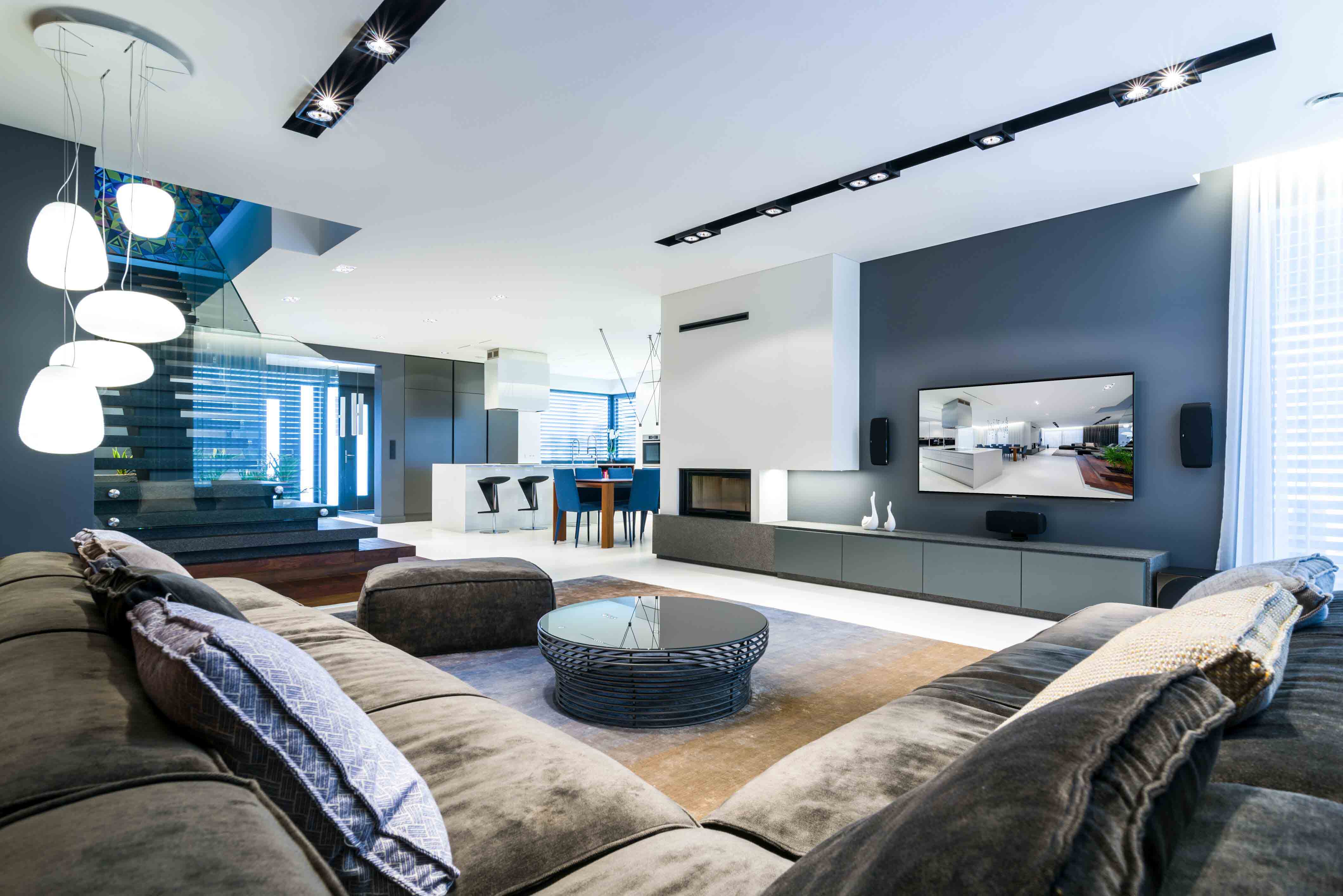 现代对比风格别墅设计-5