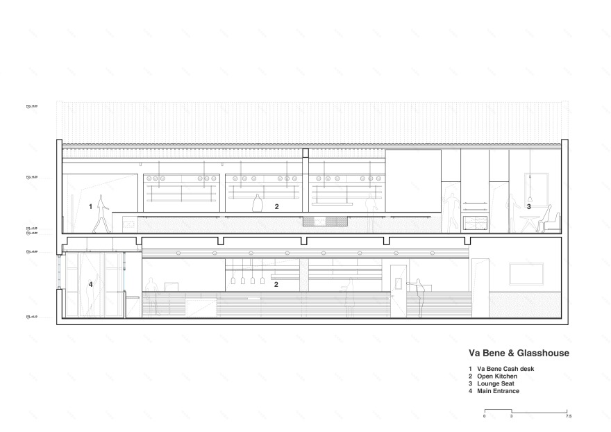 西餐厅"Va Bene"双层空间设计,明亮与黑暗的对比-16