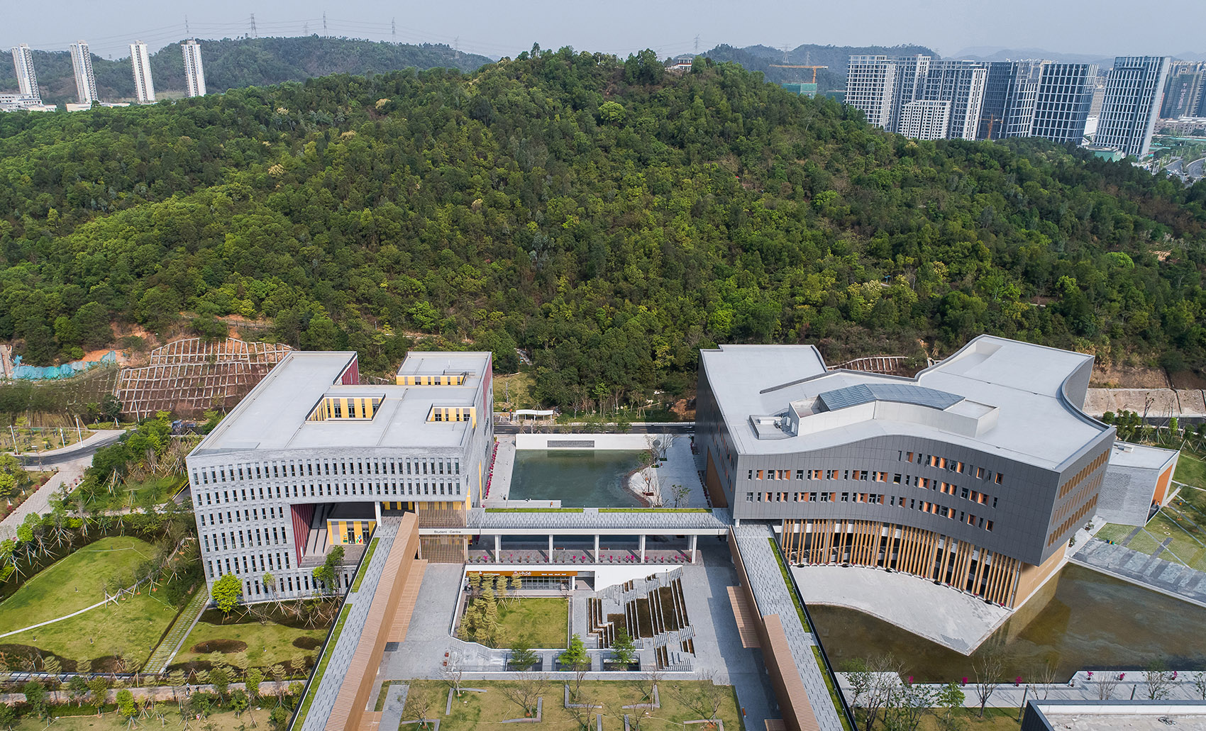 香港中文大学（深圳）图书馆/配合校园的绿地轴线，维系自然坡地的完整性-44