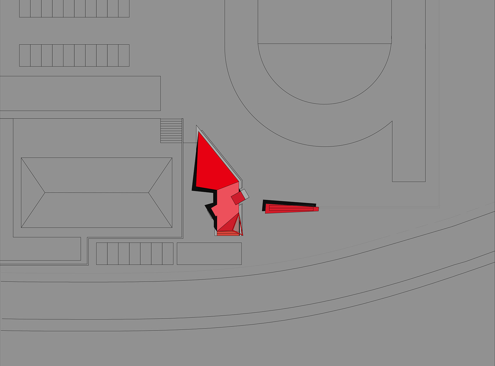 地平线上的红色音符之屋，浙江/在大地乐章中深深嵌入一个高音-68