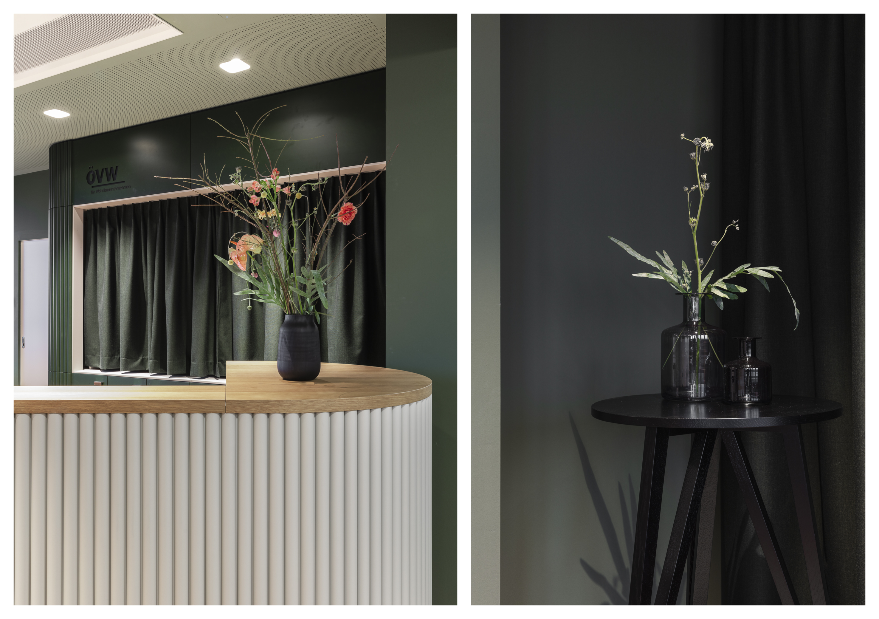 绿蓝相映,自然舒适的办公空间-2