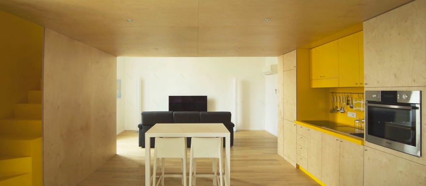 旋转木门创造空间魔法——FGV 公寓设计-1