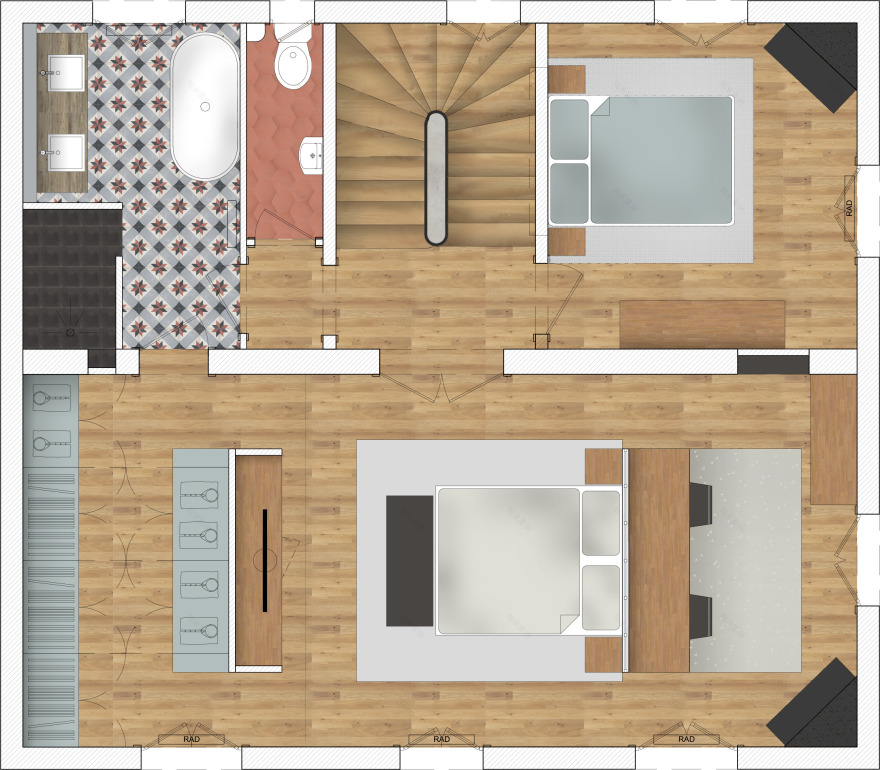 巴黎郊区百年别墅的现代重生-47