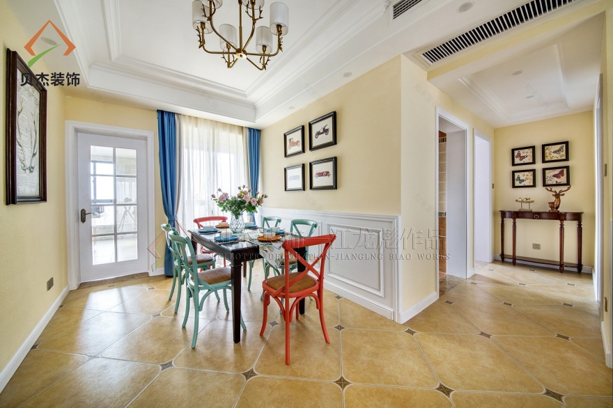 蓝山 110M2 美式风格家居设计-1