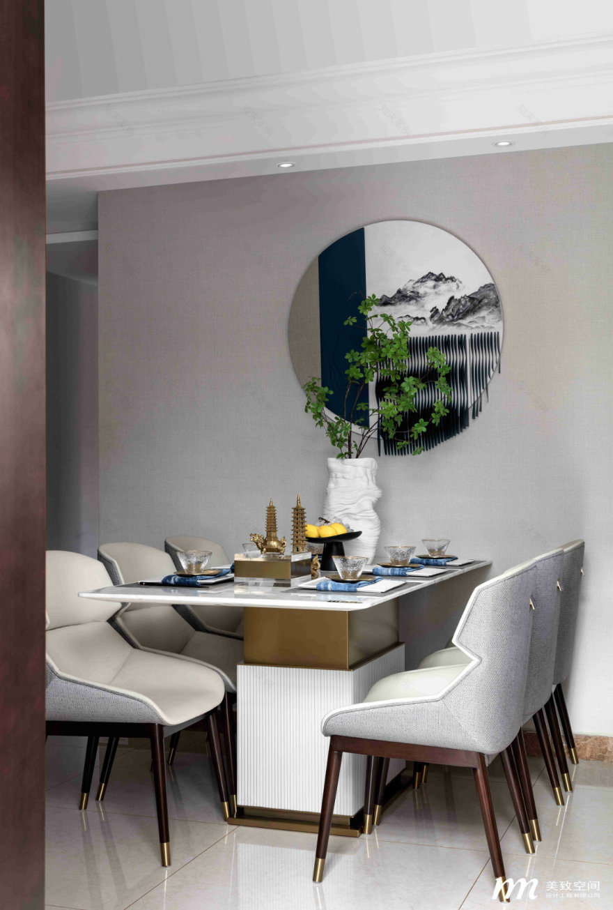 焦作恒大翡翠华庭新中式家居设计丨中国焦作丨美致空间-12