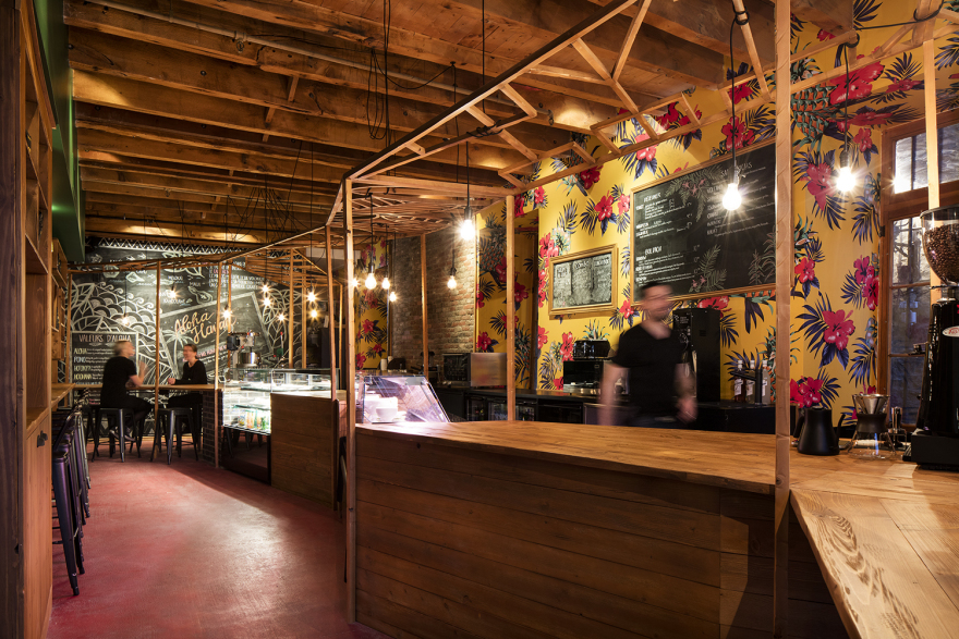 阿罗哈意式浓缩咖啡吧丨加拿大蒙特利尔丨jean de lessard designers créatifs-0