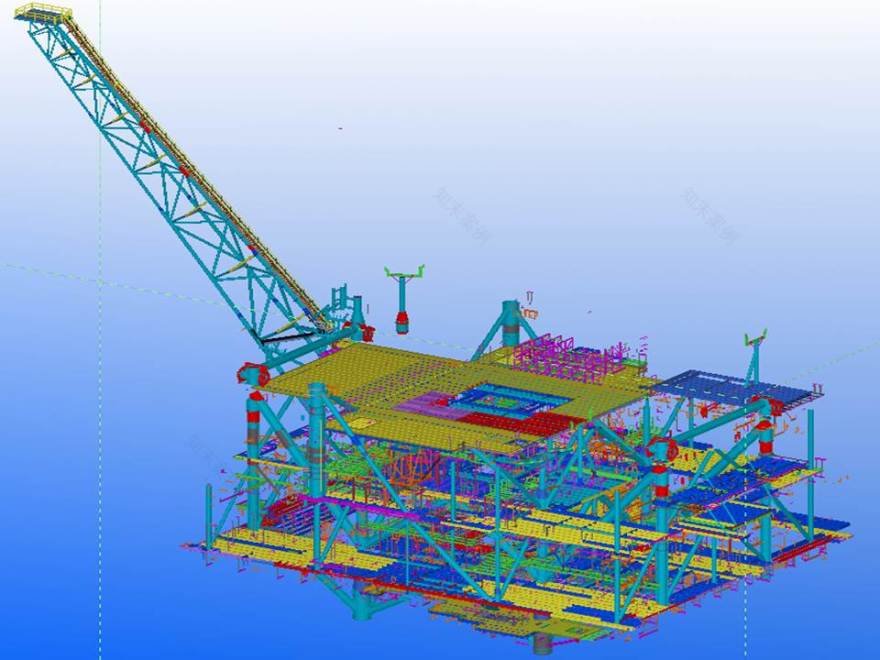 高效精准的美国深海石油平台钢结构详图设计-0