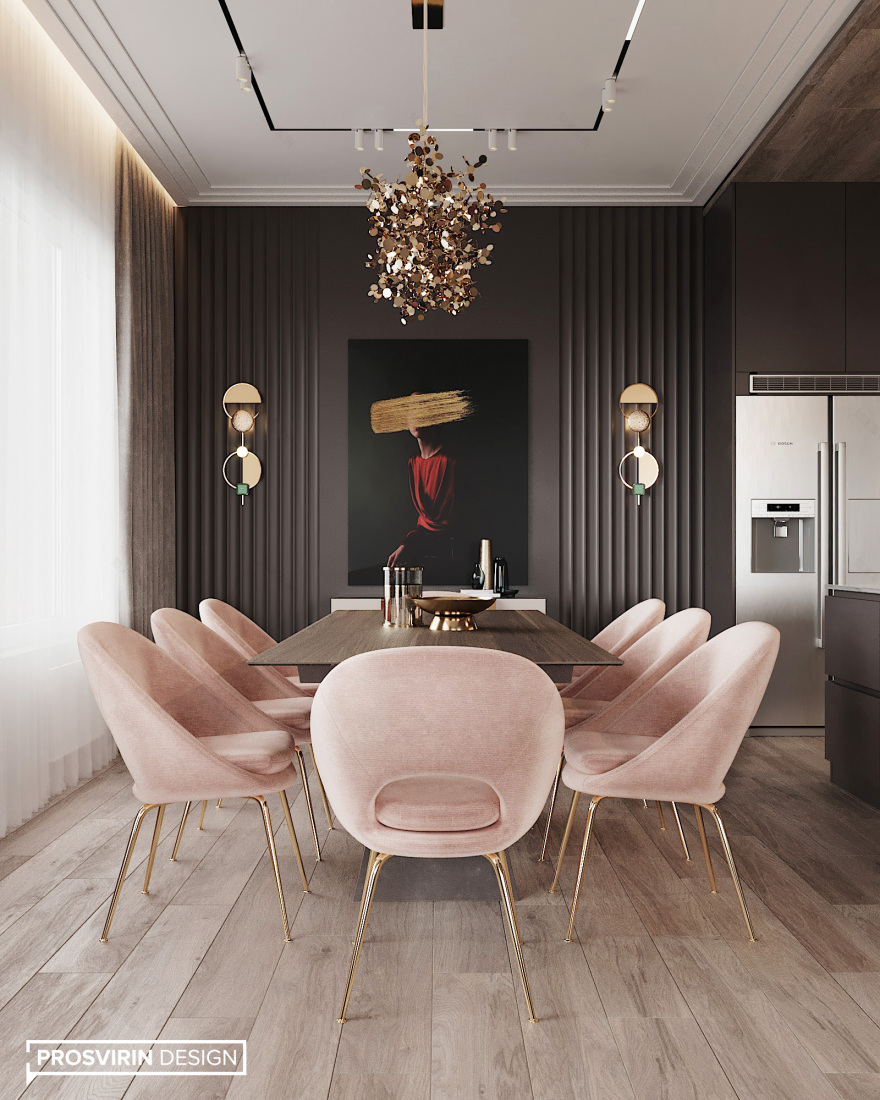 现代厨房与客厅设计,木质与石材的优雅融合-4