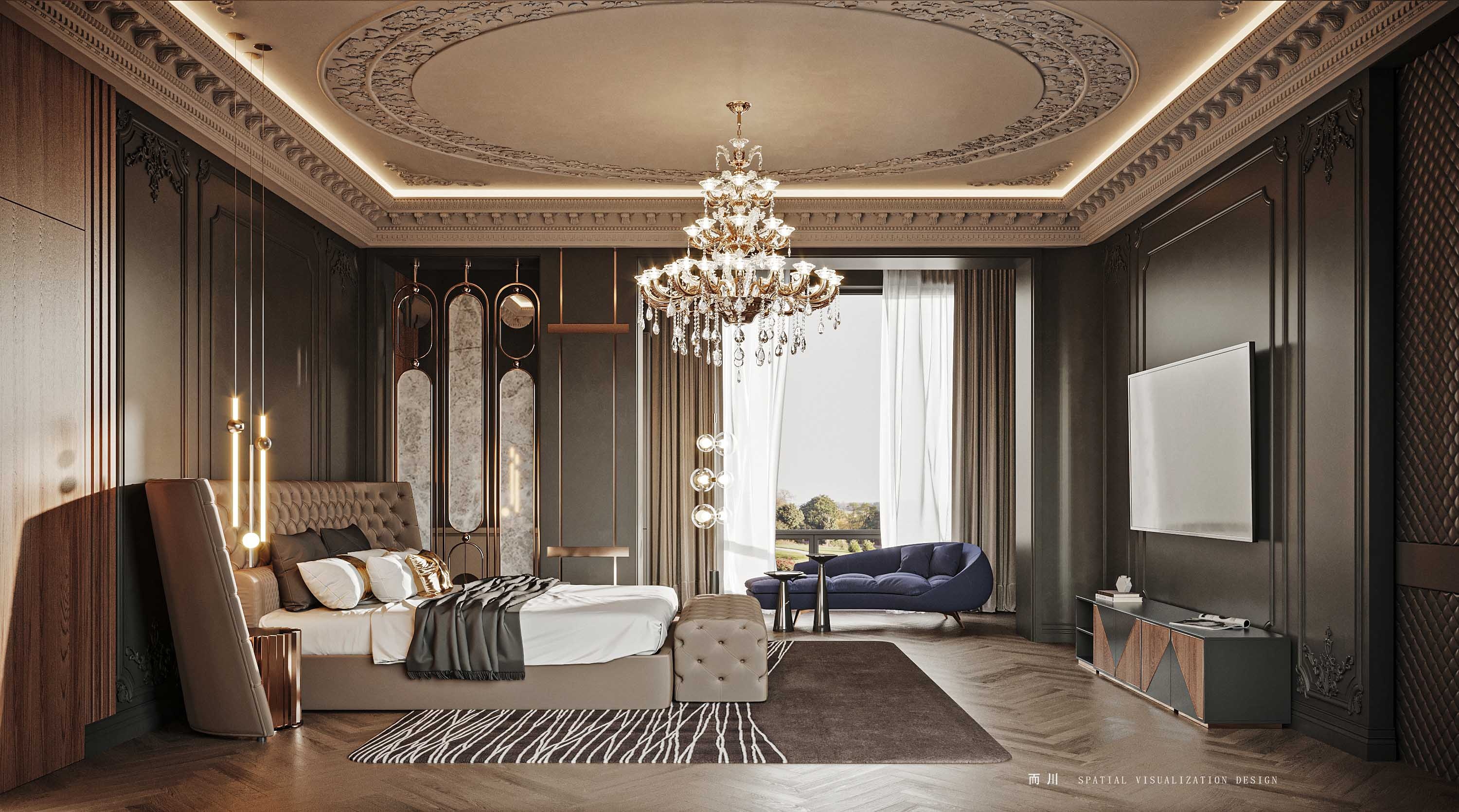 意式风情别墅设计丨而川空间可视化工作室-16