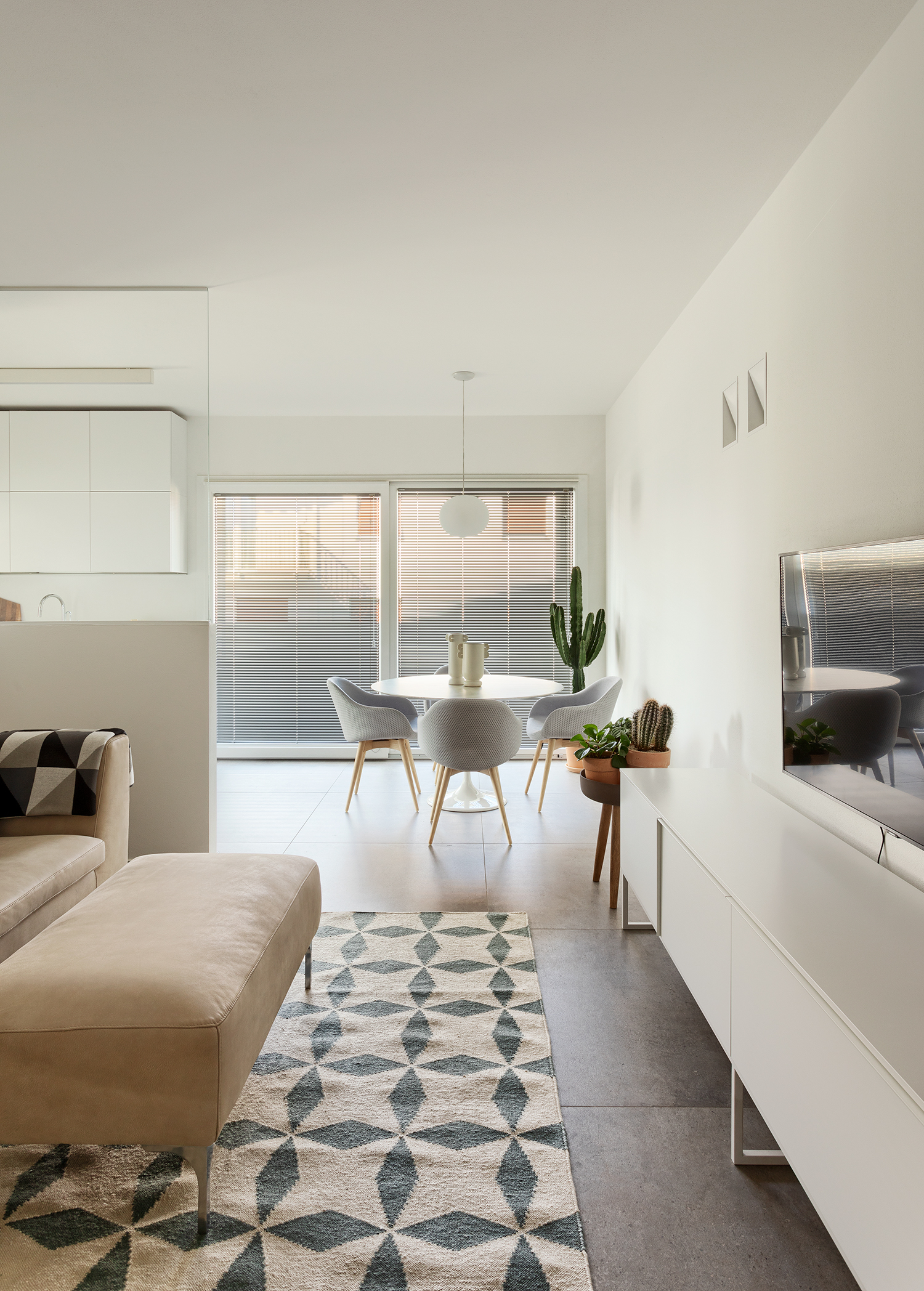 极简白色公寓，自然光线与设计完美融合-6