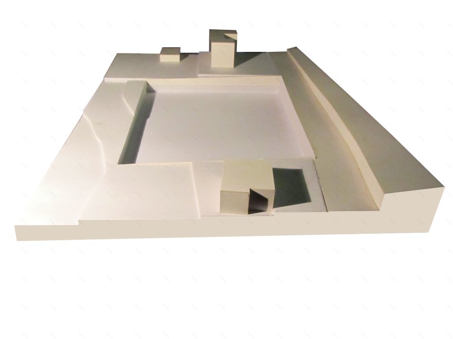 多功能商业中心设计 · 模块化,半地下与对称概念的融合-0