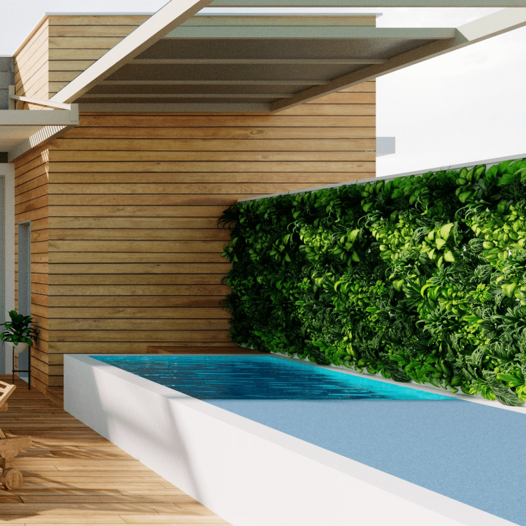 House with pool, living room.-7