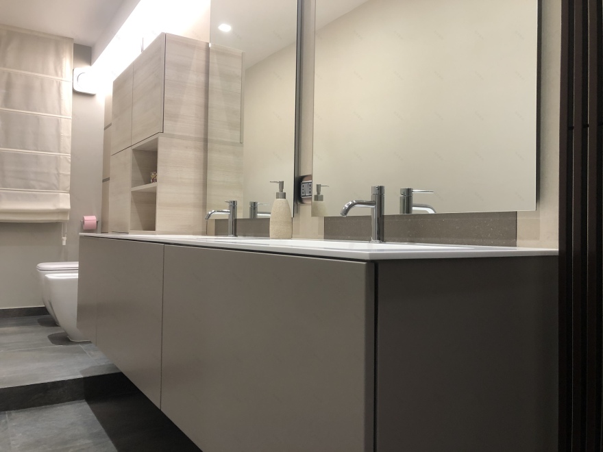 现代简约风公寓改造,干净利落重塑空间比例-27