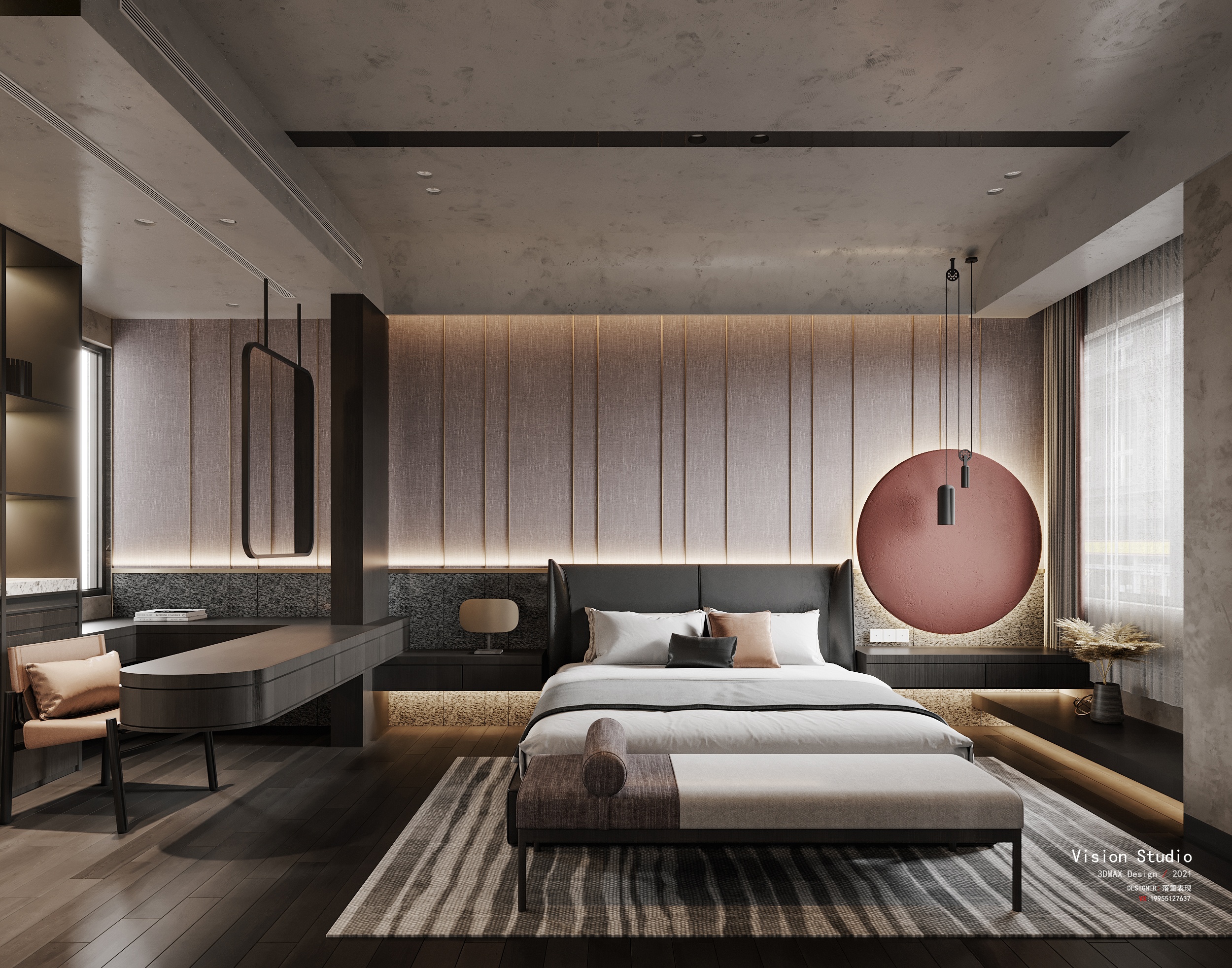 落筆視覺 |暗黑现代别墅-22