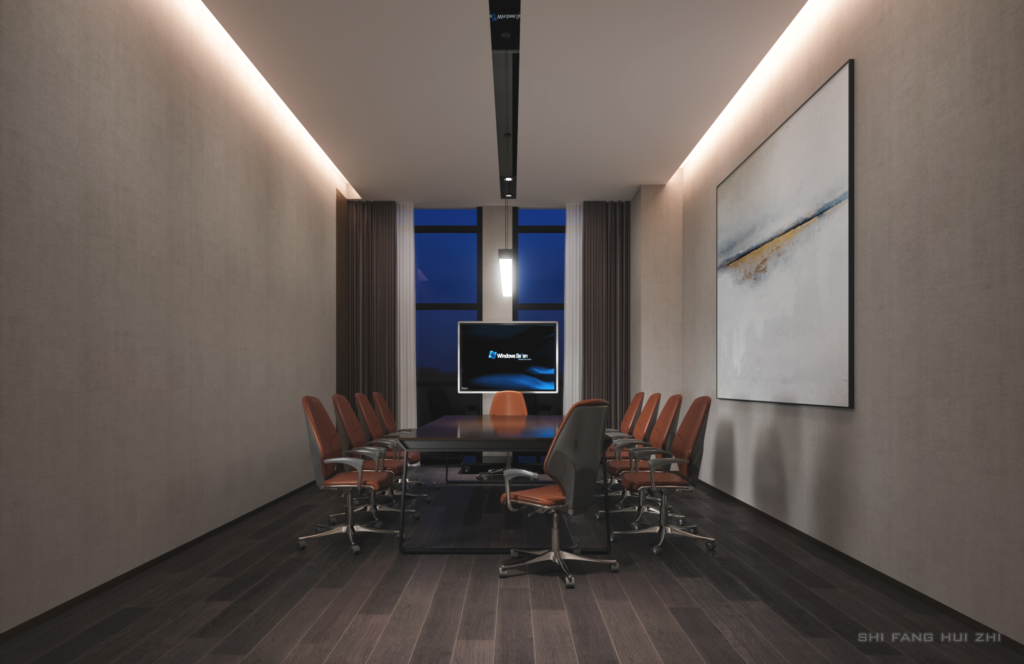 现代办公空间表现-10