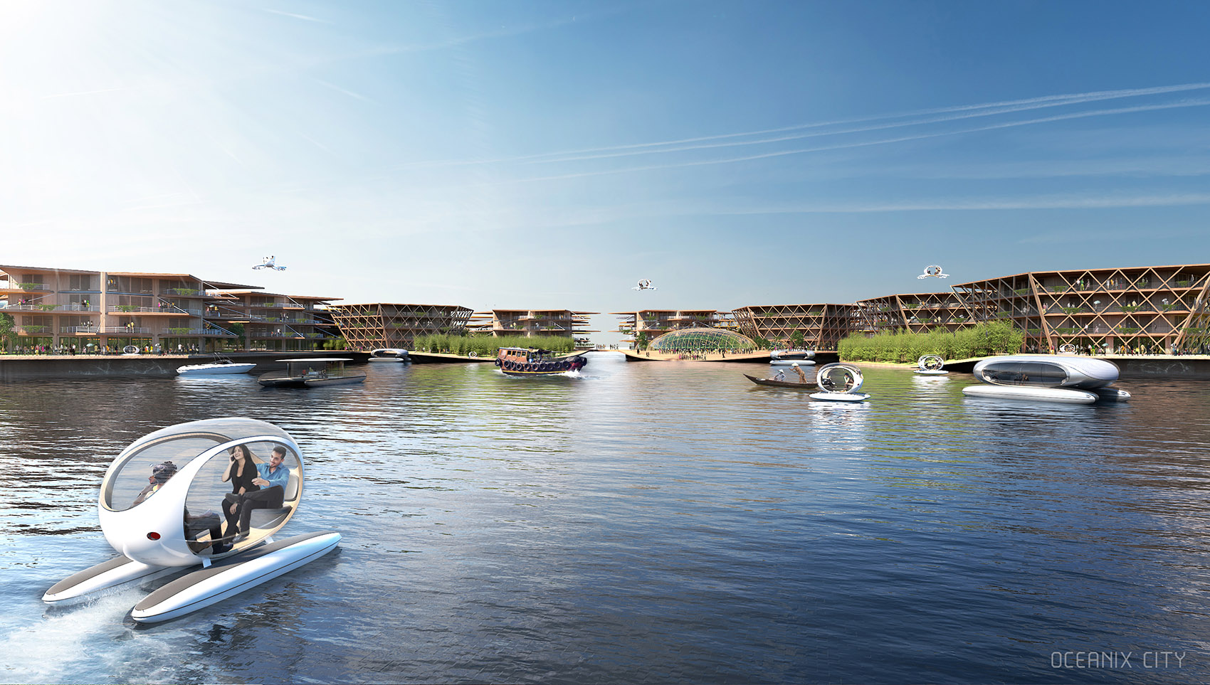 “Oceanix City”漂浮城市/全球第一个弹性化的、可持续发展的漂浮社区-9