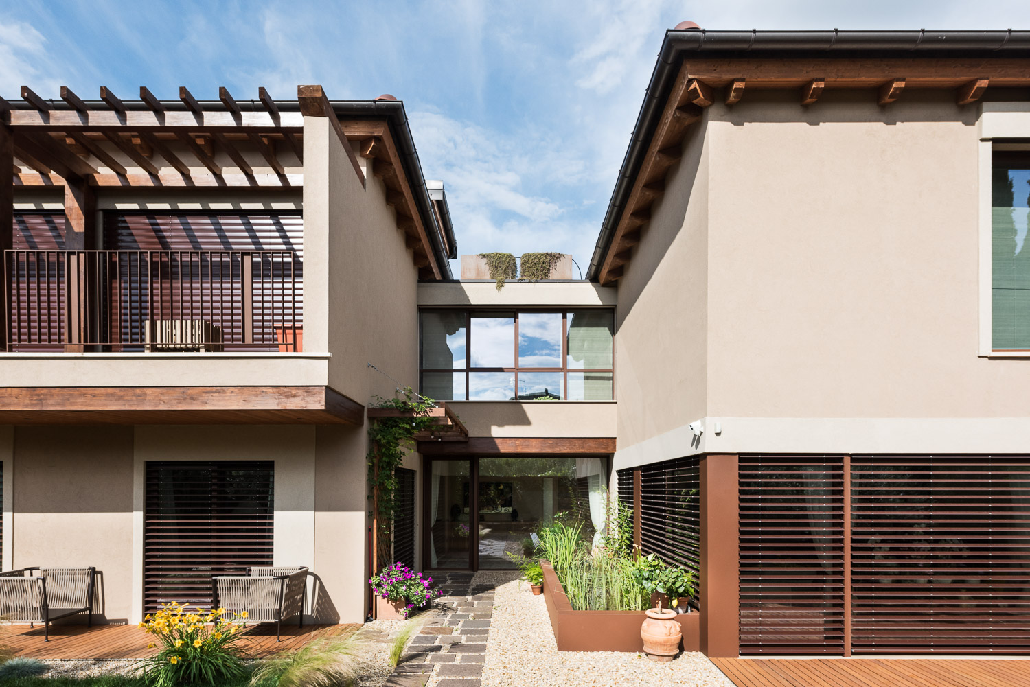 罗马郊区别墅,绿色可持续的家庭住宅-4