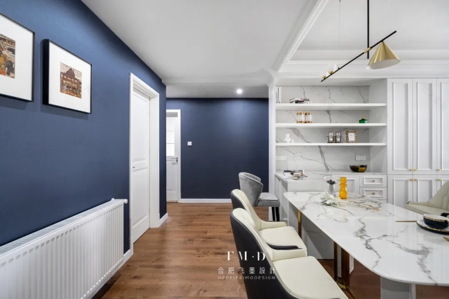 合肥华润凯旋门 130㎡精装房改造,美式轻奢风格温馨实用-37