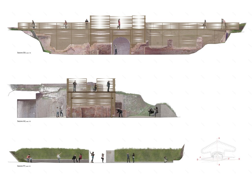 废墟中的重生 | 意大利 Ferrara 城墙公园考古重建-13