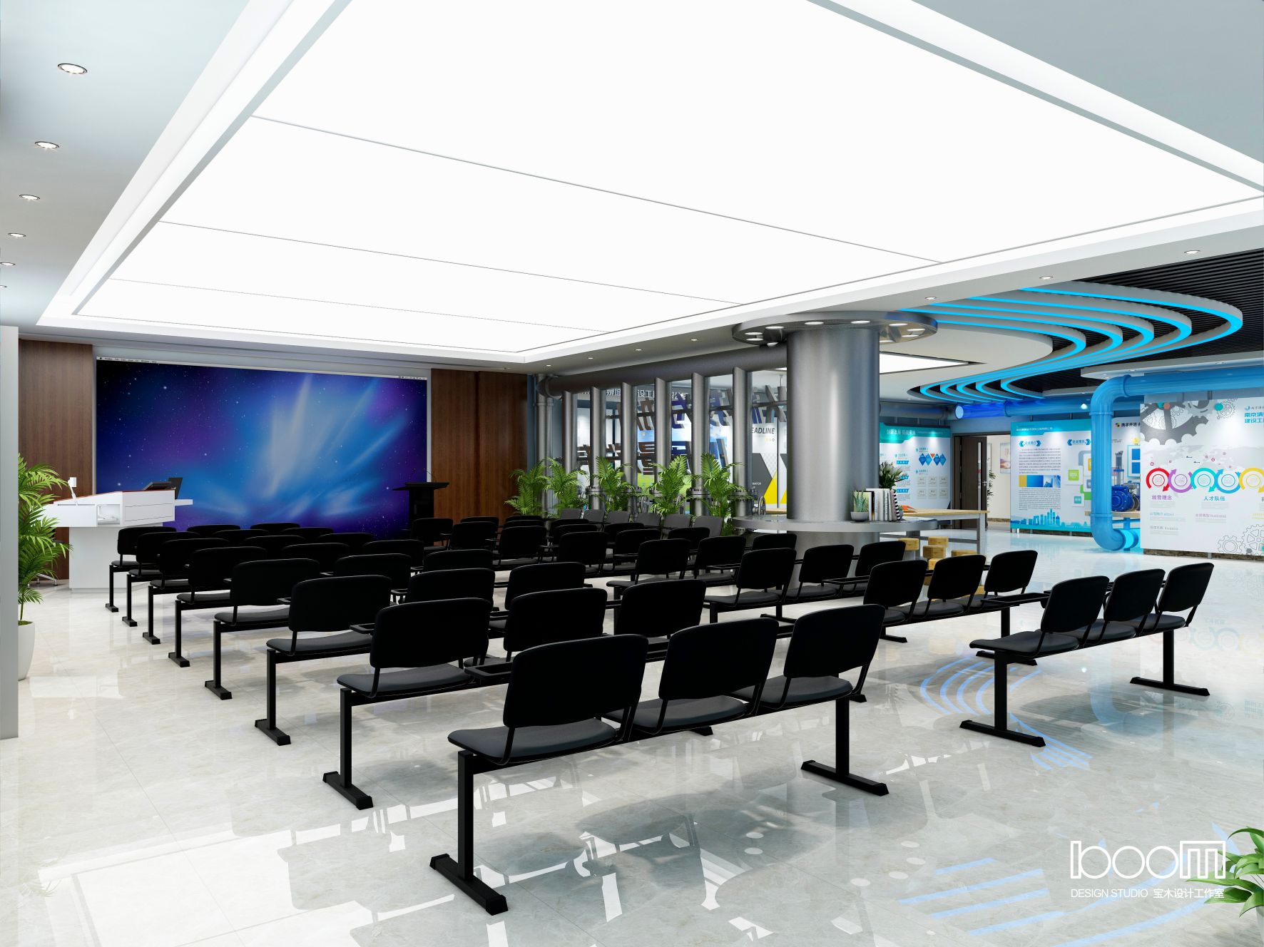 多功能展厅，集会议、教学，展示一体，企业主体为城市管网建设配套，客户要求将管...-5