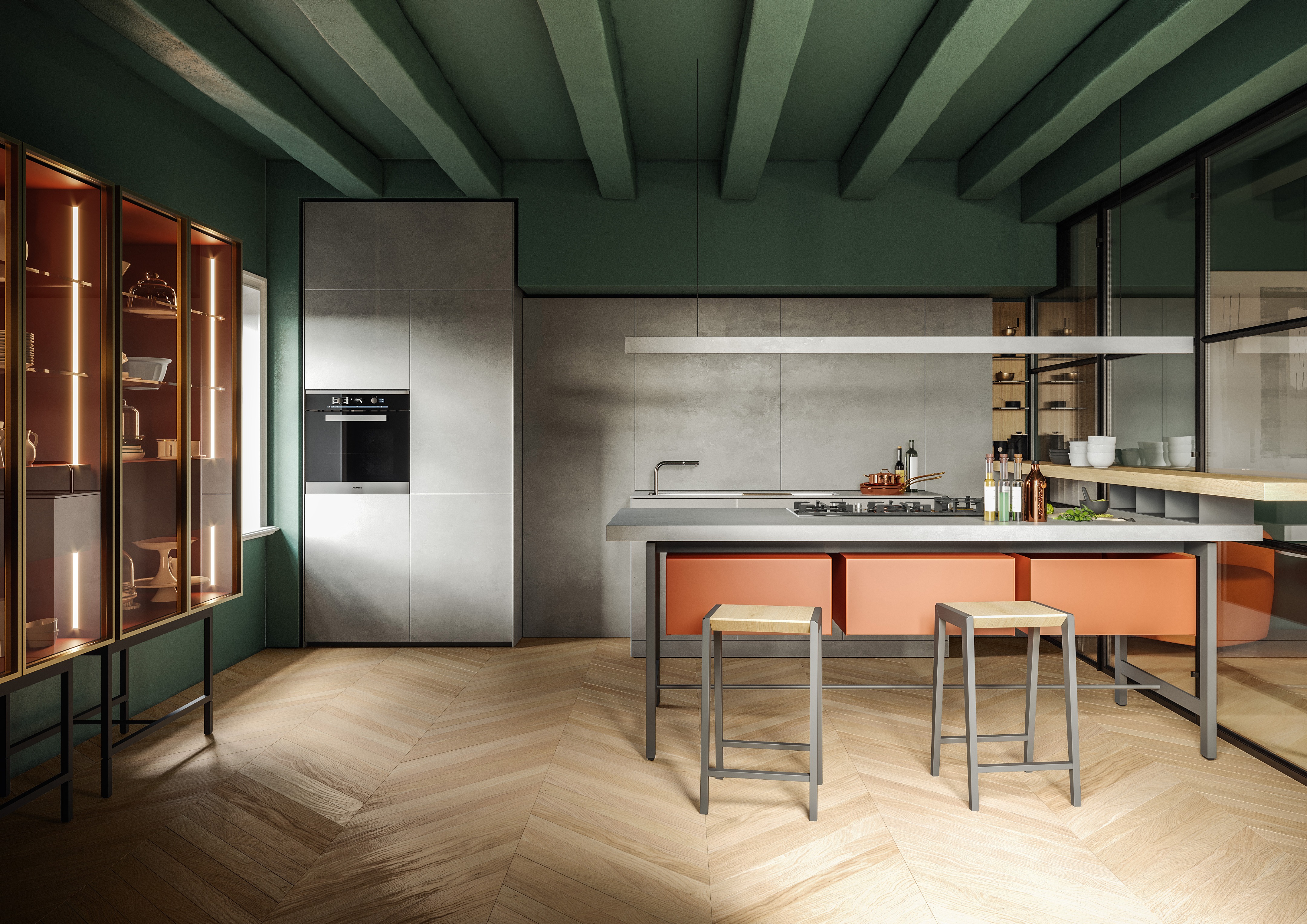 Progetto cucina per un attico a Milano. In collaborazione con Babato1934.-1