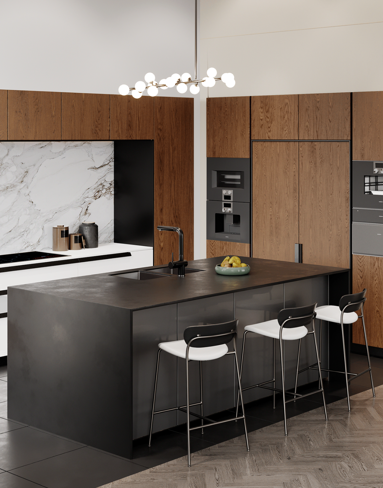 莫斯科顶层复式豪宅,现代风格演绎温馨高级生活-11