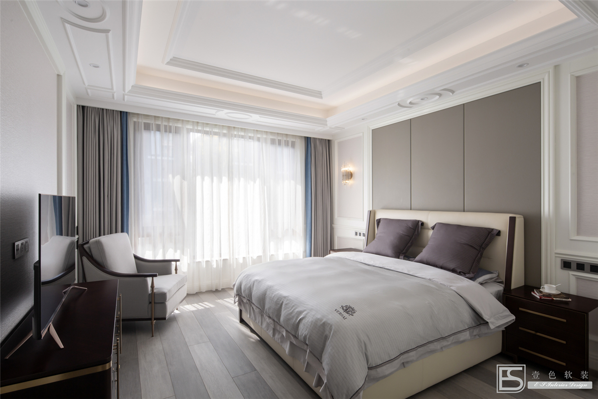 壹色软装 | 现代轻奢融入新中式，打造 350m2 中央美墅-17