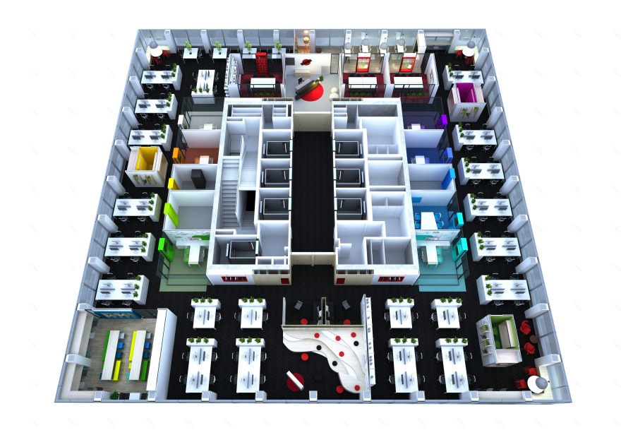 色彩灵动,打造协作型办公空间-22