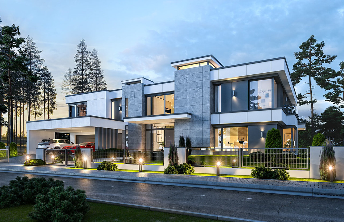 MG Projekt丨别墅建筑丨Projekt domu Rezydencja Floryda 2-0