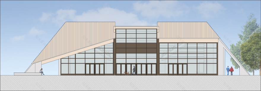 绿意盎然的多功能建筑与城市公园-14