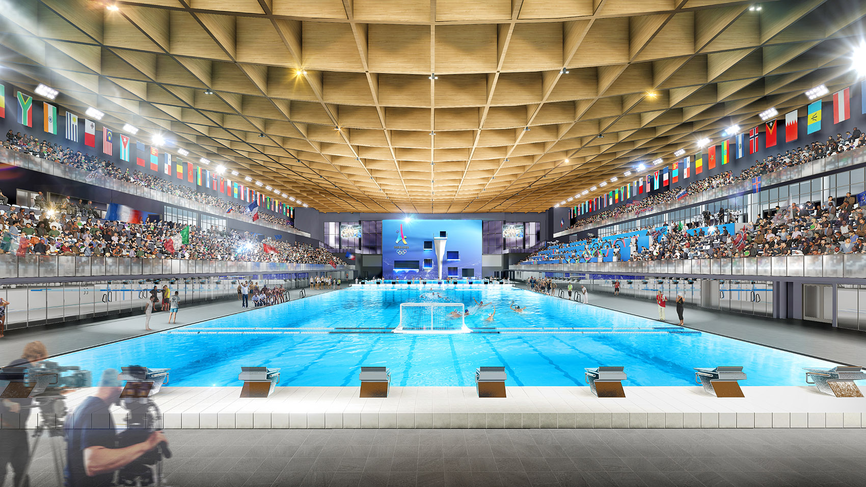 “水的力量” &  2024巴黎奥运会水上运动中心/MAD公布2024巴黎奥运会水上运动中心竞赛设计方案-24