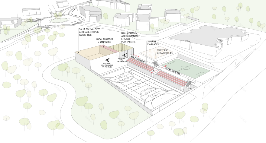 森林边的运动大厅丨法国丨A+Architecture-8