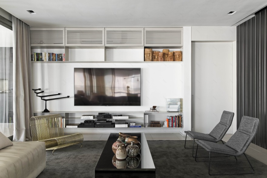 巴西设计公寓 | 工业风木饰面打造男性化魅力空间-2