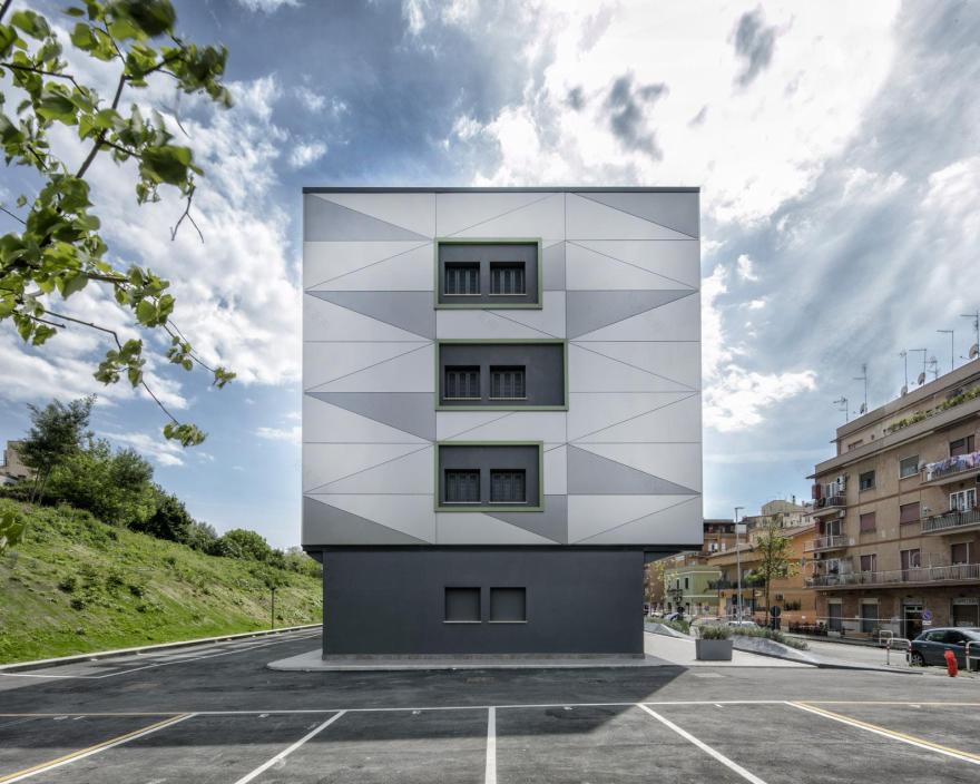 罗马绿色公寓建筑,创新社会住房与自然共生-11