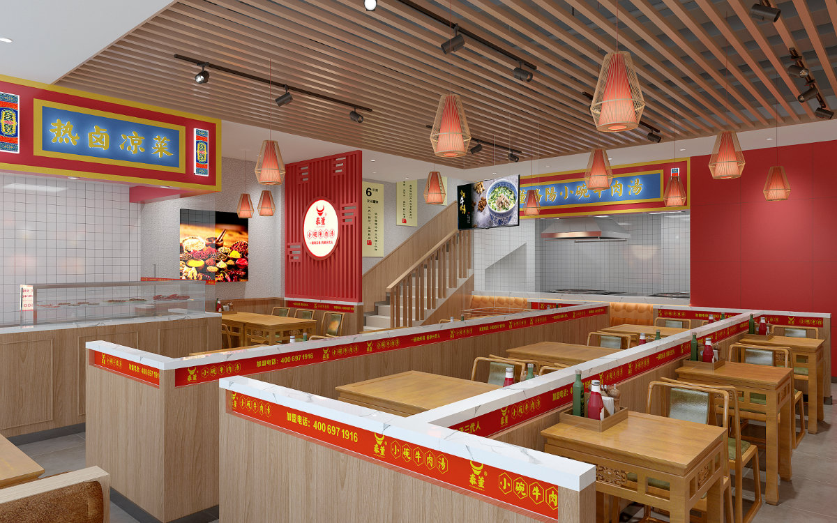 泰董洛阳小碗牛肉汤快餐店丨中国许昌丨佩伶餐饮空间设计-12