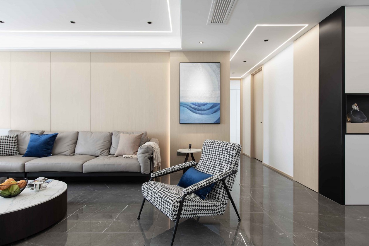 新湖海德公园现代简约家居设计，160㎡三室两厅的温馨空间-9